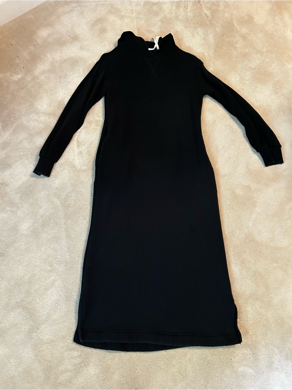 Madewell Black Long-Sleeve Hoodie midi/maxi dress